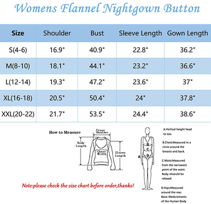 ENJOYNIGHT Women'S Sleep Shirt Flannel Print Pajama Top Button-Front Nightshirt Sleepwear Apparel & Accessories > Clothing > Sleepwear & Loungewear > Nightgowns Kylie Max   
