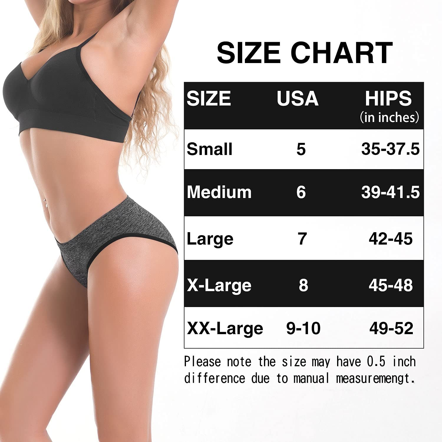 R RUXIA Women'S Hipster Panties Seamless Low-Rise Cheekini Panty Soft Stretch Bikini Underwear (Multi Colors,Pack of 5) …  R RUXIA   