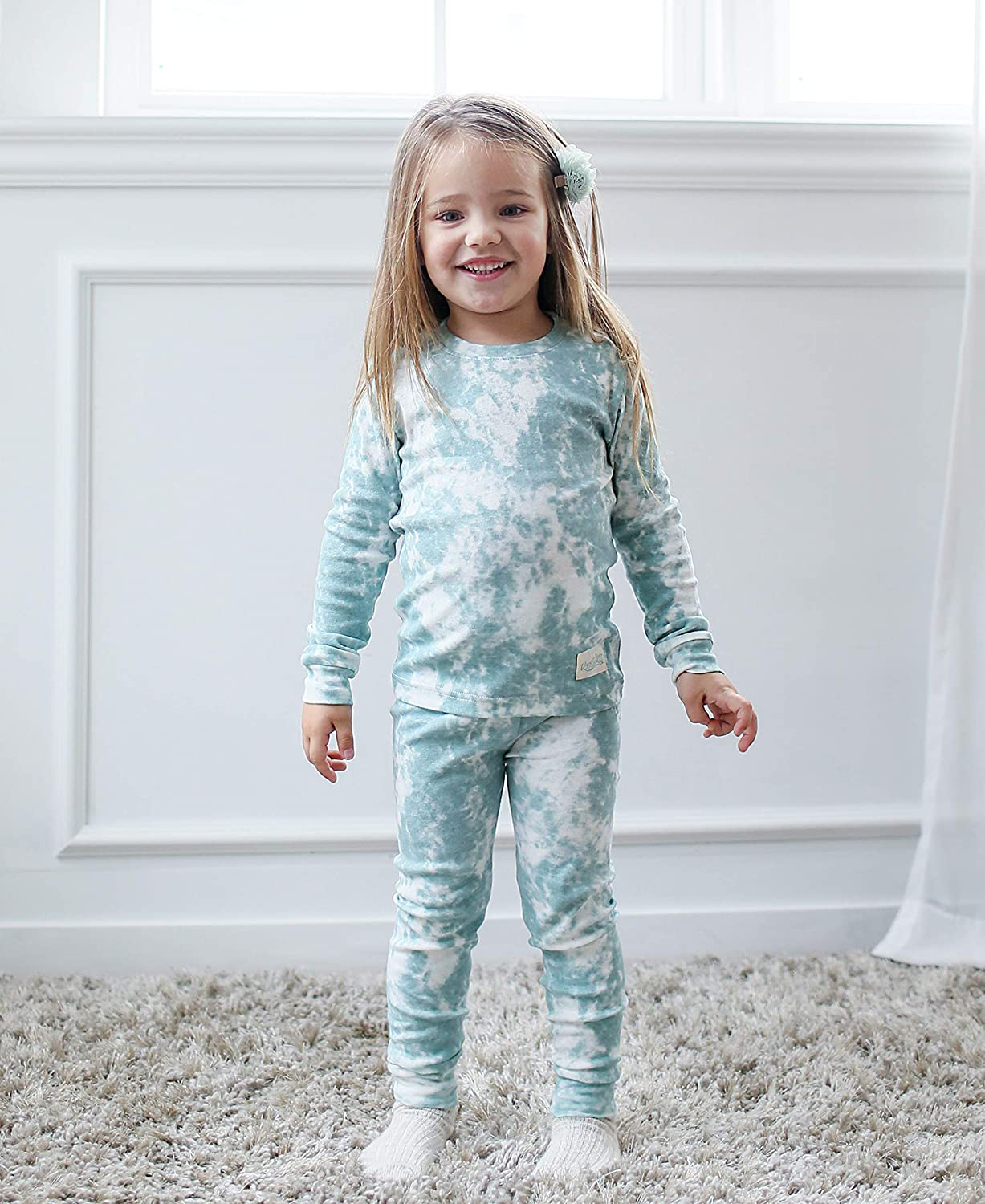 VAENAIT BABY 12M-12 Toddler Kids Boys Girls 100% Cotton Marbling Sung Fit Sleepwear Pajamas 2Pcs Pjs Set Apparel & Accessories > Clothing > Sleepwear & Loungewear > Pajamas Kylie Max   