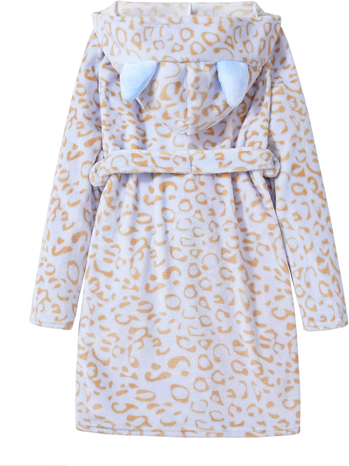 Leopard Cat Robe for Girls Fleece Toddler Kids Teen Hooded Bathrobe Size 4T - 18 Apparel & Accessories > Clothing > Sleepwear & Loungewear > Robes Kylie Max   
