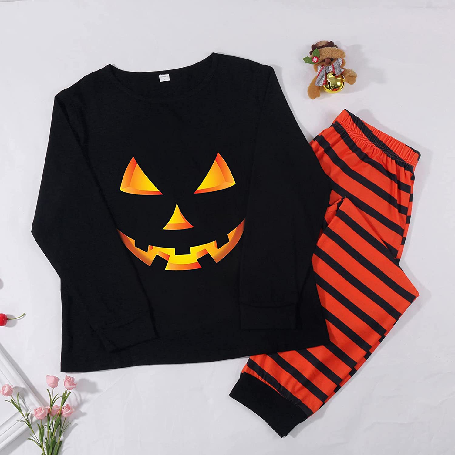 Generic family Fashion Casual Long Sleeve Halloween Lady Pajamas Set Long Sleeve Tops and Pants PJ Sets Family Pajamas Apparel & Accessories > Clothing > Sleepwear & Loungewear > Pajamas Generic   