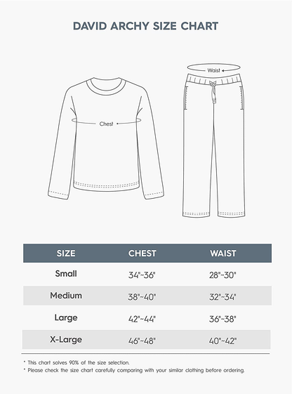 DAVID ARCHY Men'S Plush Fleece Sleepwear Warm Cozy Long Sleeve Top & Bottom Pajama Set Nightwear Apparel & Accessories > Clothing > Sleepwear & Loungewear > Pajamas Kylie Max   