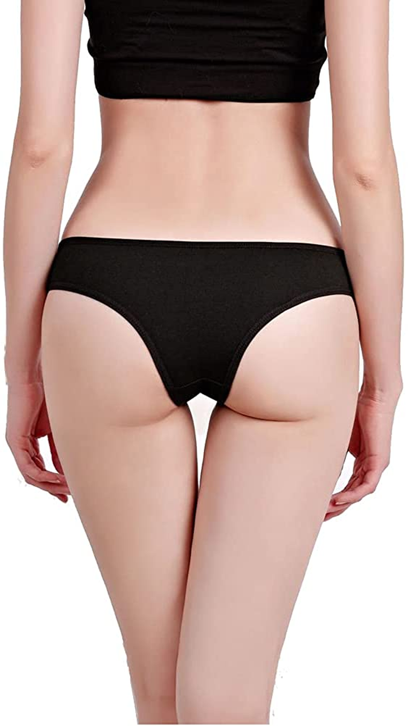 Nightaste Women'S 10-Pack Cotton Tanga Panties Half Back Coverage Bikini Briefs Underwear Apparel & Accessories > Clothing > Underwear & Socks > Underwear Nightaste   