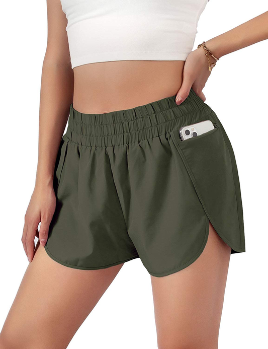 Blooming Jelly Women'S Quick-Dry Running Shorts Workout Sport Layer Active Shorts with Pockets 1.75" Apparel & Accessories > Clothing > Shorts Kylie Max   