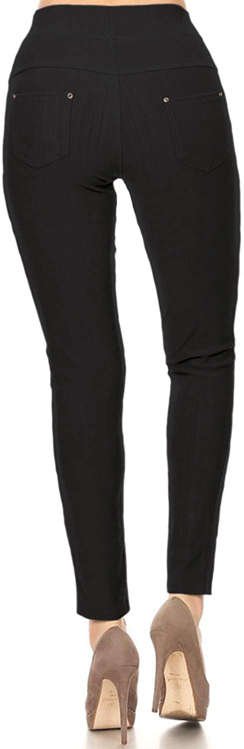Leggings Depot Premium Quality Women's Cotton Blend Stretch Pull-on Jeggings with Pockets Apparel & Accessories > Clothing > Activewear LEGGINGS DEPOT   