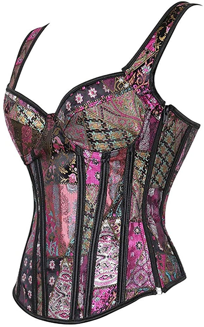 Blidece Women'S Sexy Boned Lace up Push up Shapewear Top Overbust Corset Bustier Apparel & Accessories > Clothing > Underwear & Socks > Lingerie Blidece   