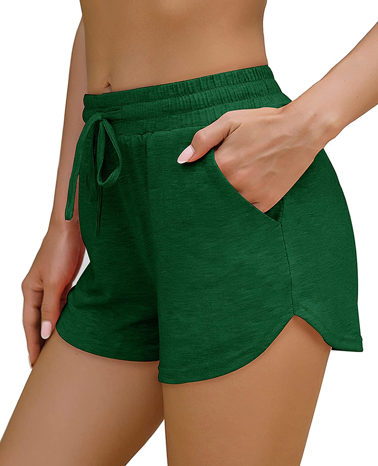 OFEEFAN Womens Athletic Shorts Running Dolphin Shorts with Pockets and Drawstring Apparel & Accessories > Clothing > Shorts Kylie Max   