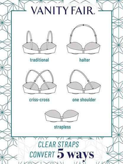 Vanity Fair Women's Padded Convertible Push Up Bras (32A - 38D) Apparel & Accessories > Clothing > Underwear & Socks > Bras Vanity Fair   