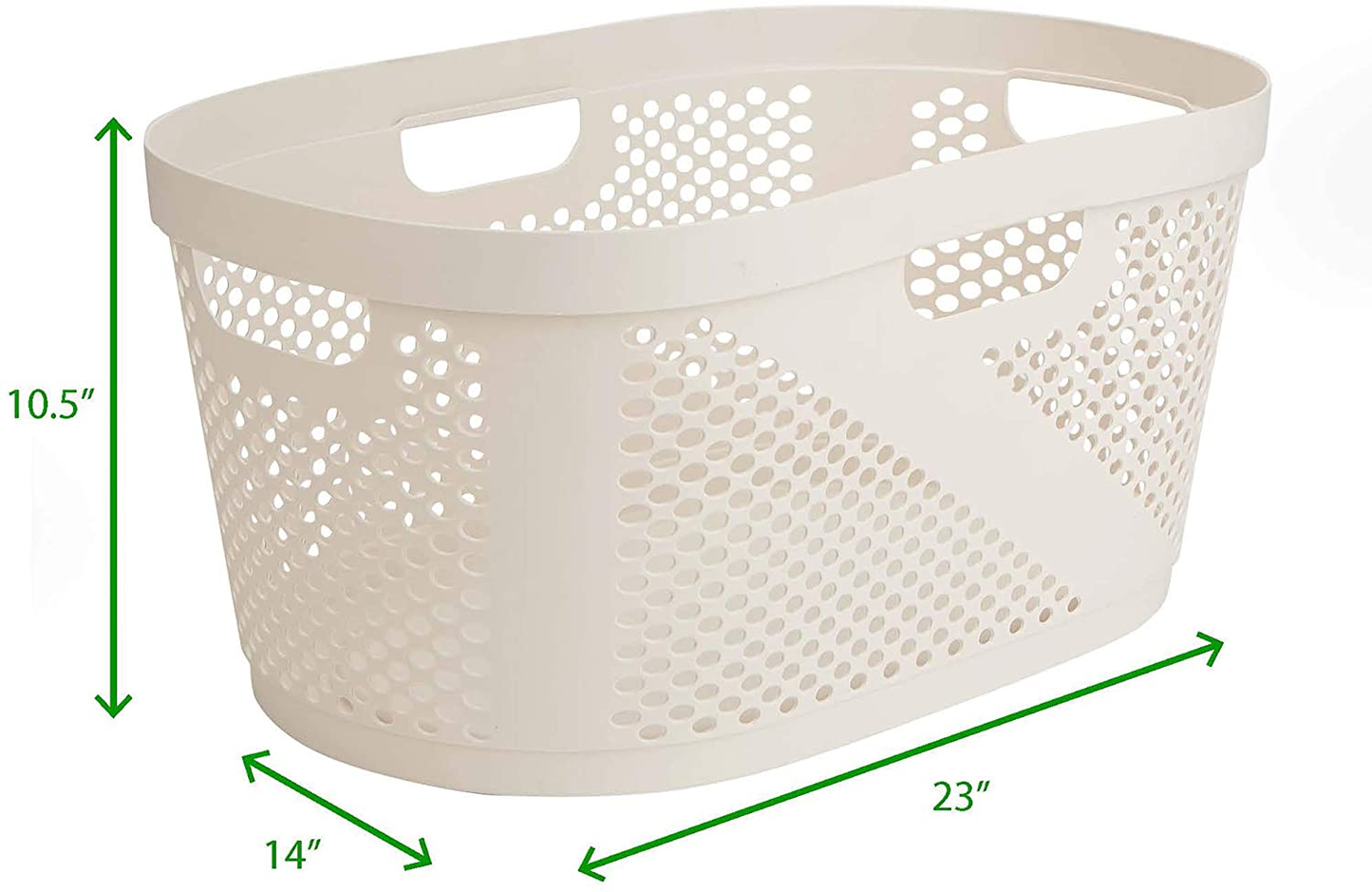 Mind Reader HHAMP40-IVO, Laundry, Storage, Bathroom, Bedroom, Home, Ivory 40 Liter Clothes Basket Apparel & Accessories > Clothing > Underwear & Socks > Underwear Mind Reader   