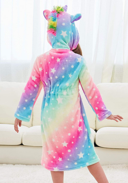 CHETOSHO Soft Hooded Robe with Matching Slippers for Girls Apparel & Accessories > Clothing > Sleepwear & Loungewear > Robes Kylie Max   