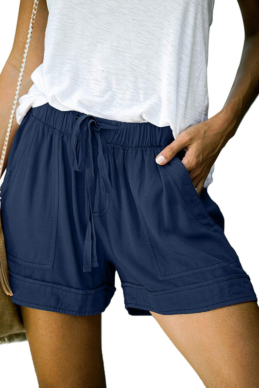 KISSMODA Womens Summer Shorts Leopard/Camo/Solid/Floral Print Elastic Waist Pocketed Casual Pants Apparel & Accessories > Clothing > Shorts Kylie Max   