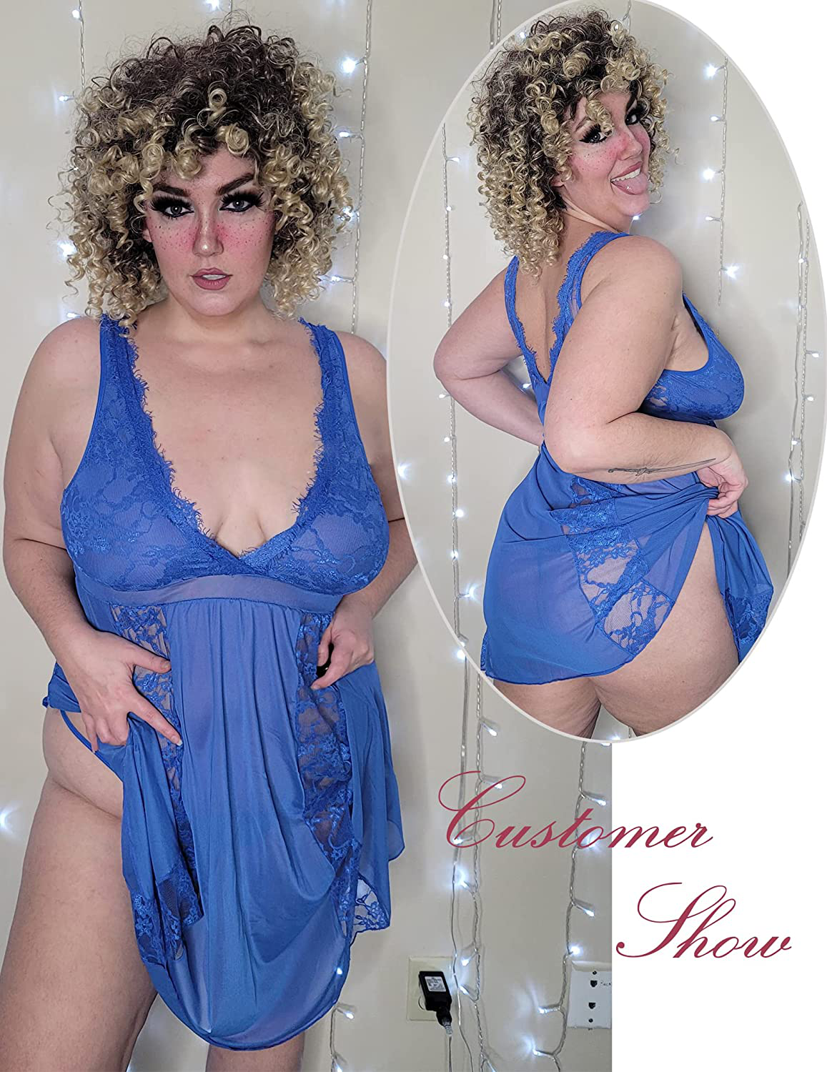 Avidlove Babydoll Lingerie for Women Sexy Nightgowns for Bride Lace Chemise Lingerie Nighty Apparel & Accessories > Clothing > Underwear & Socks > Lingerie Kylie Max   