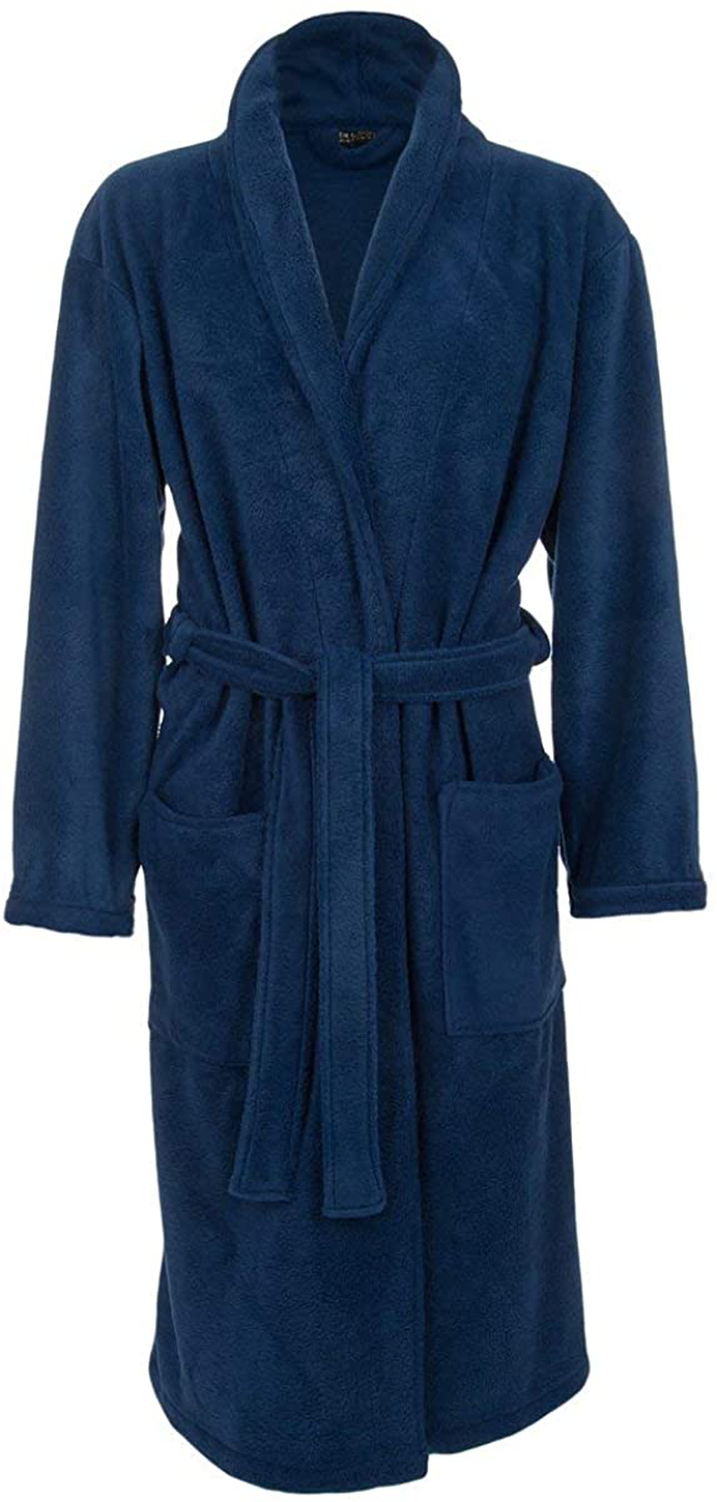 John Christian Men'S Fleece Robe, Royal Blue Apparel & Accessories > Clothing > Sleepwear & Loungewear > Robes Kylie Max   