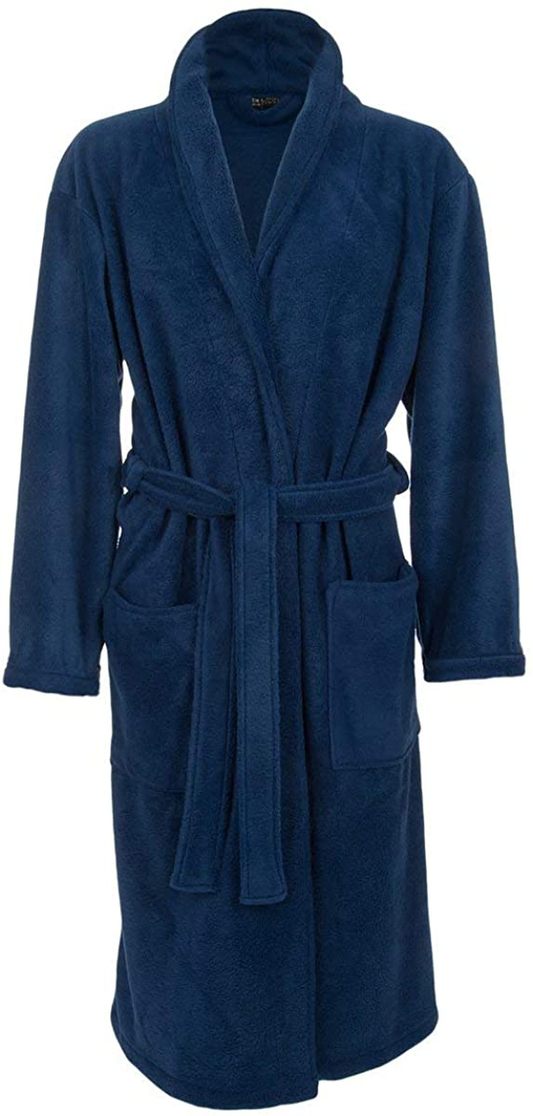 John Christian Men'S Fleece Robe, Royal Blue Apparel & Accessories > Clothing > Sleepwear & Loungewear > Robes Kylie Max   