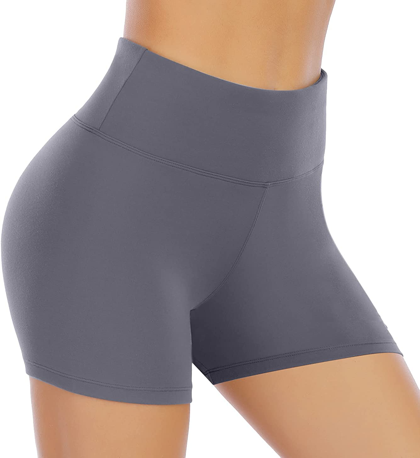IUGA High Waisted Leggings for Women Workout Leggings with Inner Pocket Yoga Pants for Women Apparel & Accessories > Clothing > Activewear KYLIE MAX Gray Shorts X-Large 