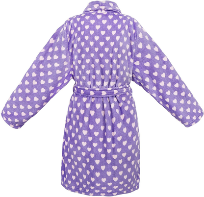 Kids Girls Boys Soft Plush Cover up with Long Sleeve Two Pockets Apparel & Accessories > Clothing > Sleepwear & Loungewear > Robes Kylie Max   