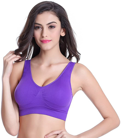 Vermilion Bird Women'S 3 Pack Seamless Comfortable Sports Bra with Removable Pads Apparel & Accessories > Clothing > Underwear & Socks > Bras Kylie Max   
