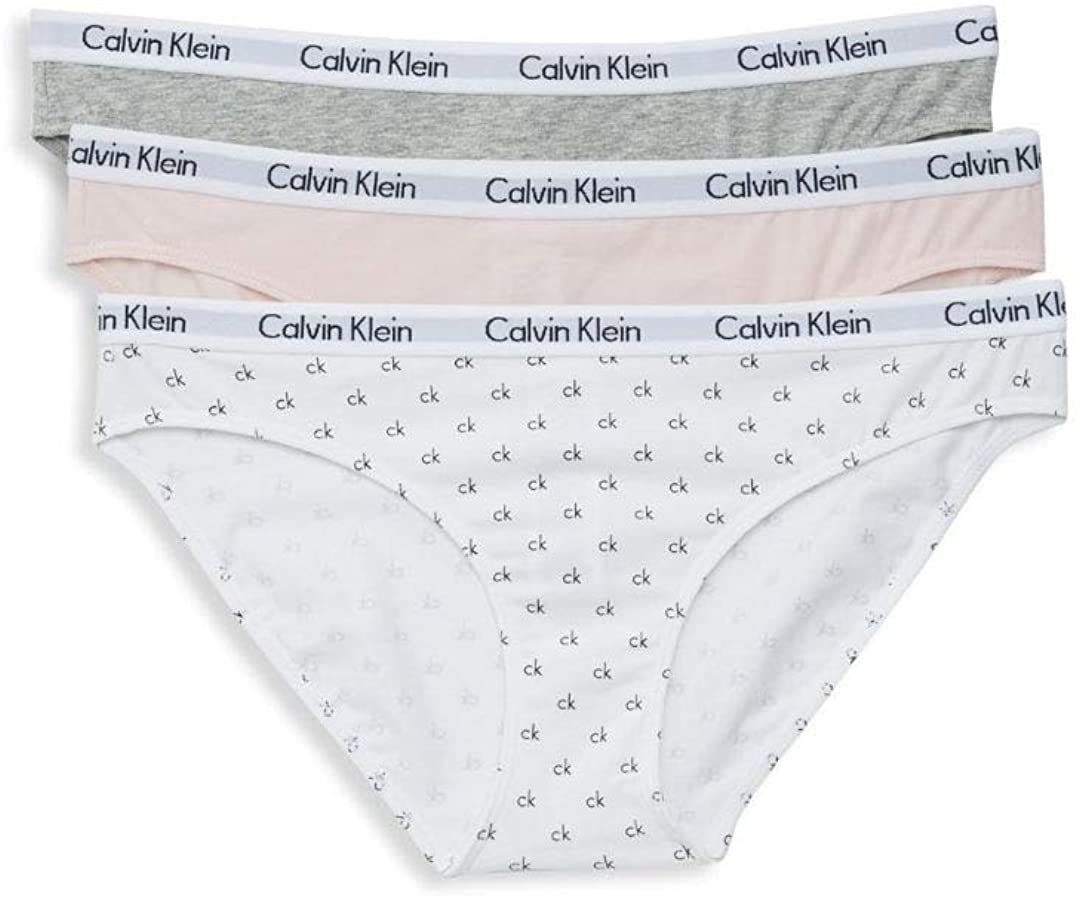 Calvin Klein Women'S Carousel Logo Cotton Bikini Panty Apparel & Accessories > Clothing > Underwear & Socks > Underwear Calvin Klein Nymph's Thigh/Grey Heather/Ck Logo 3 Medium