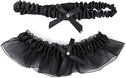Lockban Lace Wedding Garter Set Black Leg Garter for Belt Bride Women Girls Body Accessories Apparel & Accessories > Clothing > Underwear & Socks > Lingerie Lockban   
