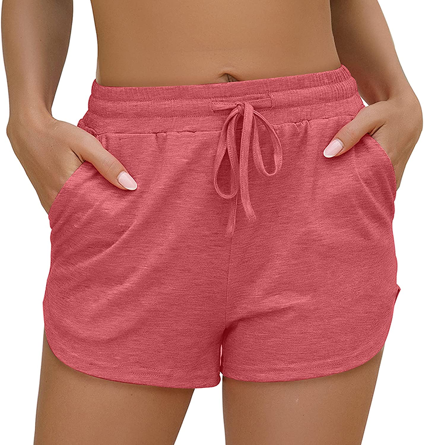 OFEEFAN Womens Athletic Shorts Running Dolphin Shorts with Pockets and Drawstring Apparel & Accessories > Clothing > Shorts Kylie Max   