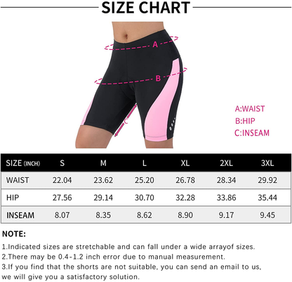 Beroy Bike Shorts Women 3D Gel Padded with Pocket Indoor- Outdoor Cycling Spining - Shorts Apparel & Accessories > Clothing > Shorts Kylie Max   