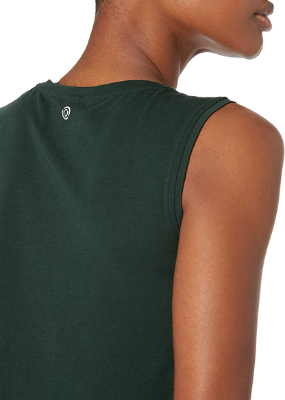 Core 10 Women'S Soft Pima Cotton Stretch Full Coverage Yoga Sleeveless Tank Apparel & Accessories > Clothing > Activewear Kylie Max   