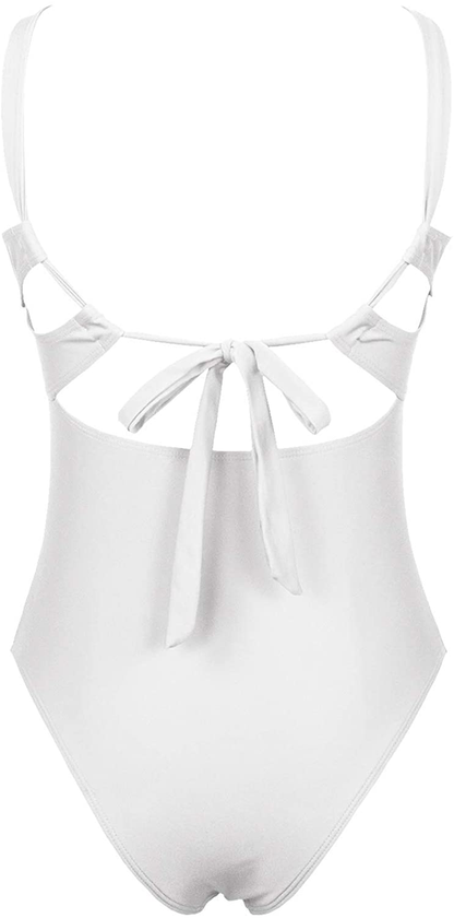 Ioiom Women'S Sexy Front Cross One Piece Swimsuits High Waisted Tummy Control Bathing Suits Apparel & Accessories > Clothing > Swimwear Kylie Max   