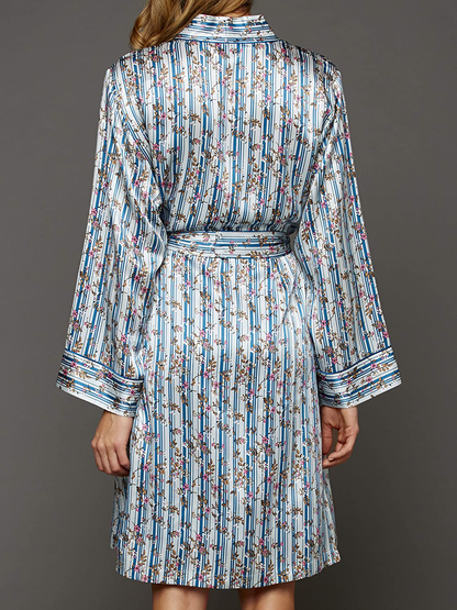 Julianna Rae Women'S Paradise Found Silk Short Robe Apparel & Accessories > Clothing > Sleepwear & Loungewear > Robes Julianna Rae   