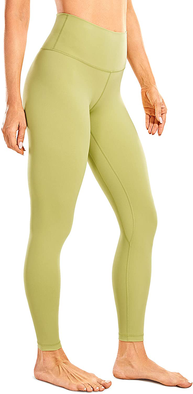 CRZ YOGA Women's Naked Feeling Yoga Pants 25 Inches - 7/8 High Waisted Workout Leggings Apparel & Accessories > Clothing > Activewear CRZ YOGA Lemon Vibe X-Small 