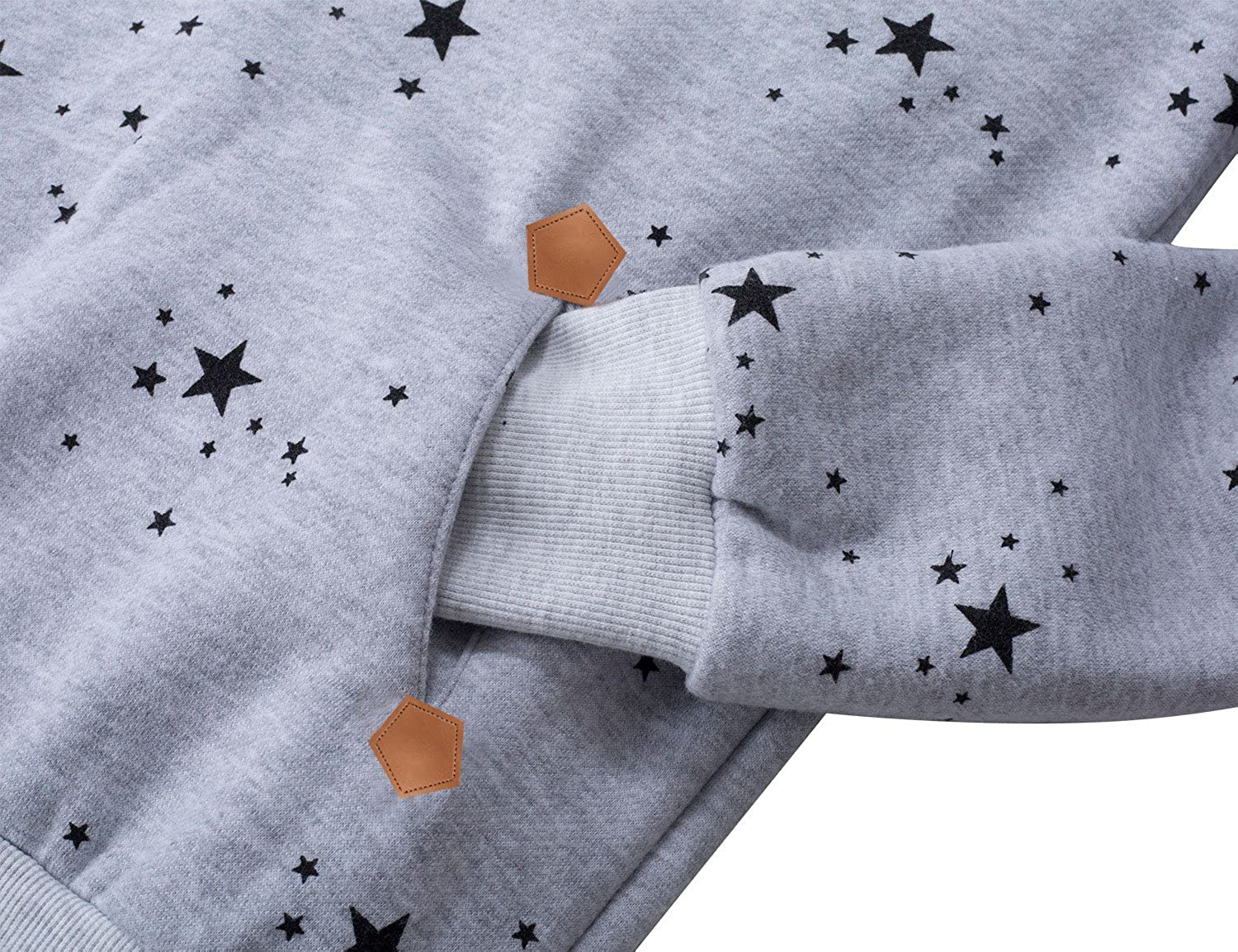 Kapoohott Womens Hoodies Long Sleeve High Necked Printed Hoodies Casual Comply Pullover Sweatshirts with Pockets Apparel & Accessories > Clothing > Activewear Kylie Max   