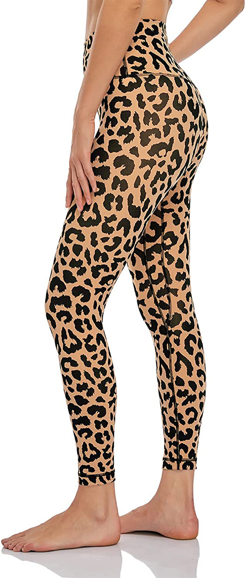 HeyNuts Hawthorn Athletic Essential II 7/8 Legging Women's High Waisted Yoga Pants Active Ankle Legging-25'' Apparel & Accessories > Clothing > Activewear HeyNuts Cheetah_25'' Ⅱ Large 