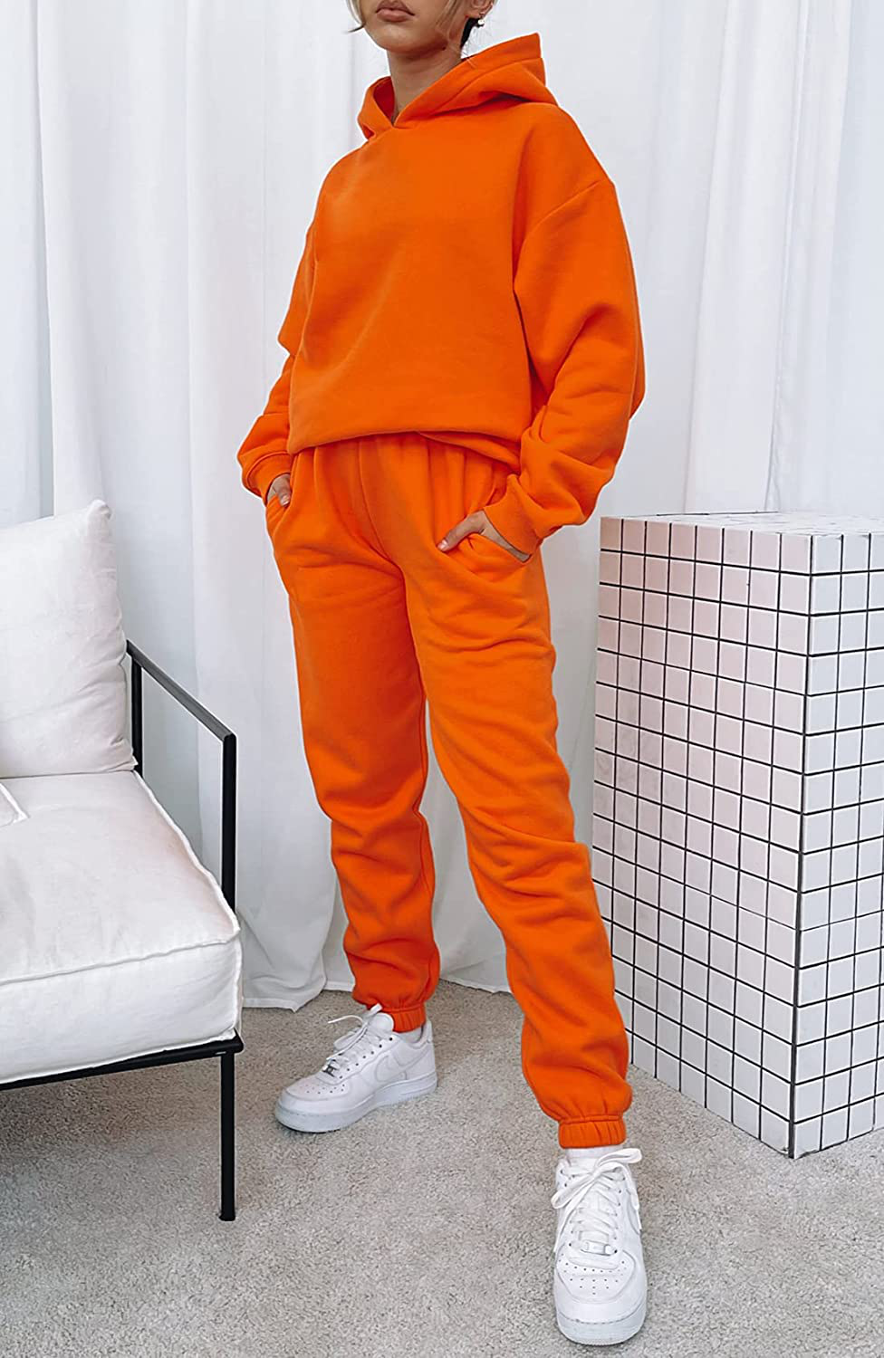 URBEARTH Womens Casual Comfy Sweatpants High Waisted Drawstring Sweat Pants Winter Cinch Bottom Joggers with Pocket Apparel & Accessories > Clothing > Activewear Kylie Max   
