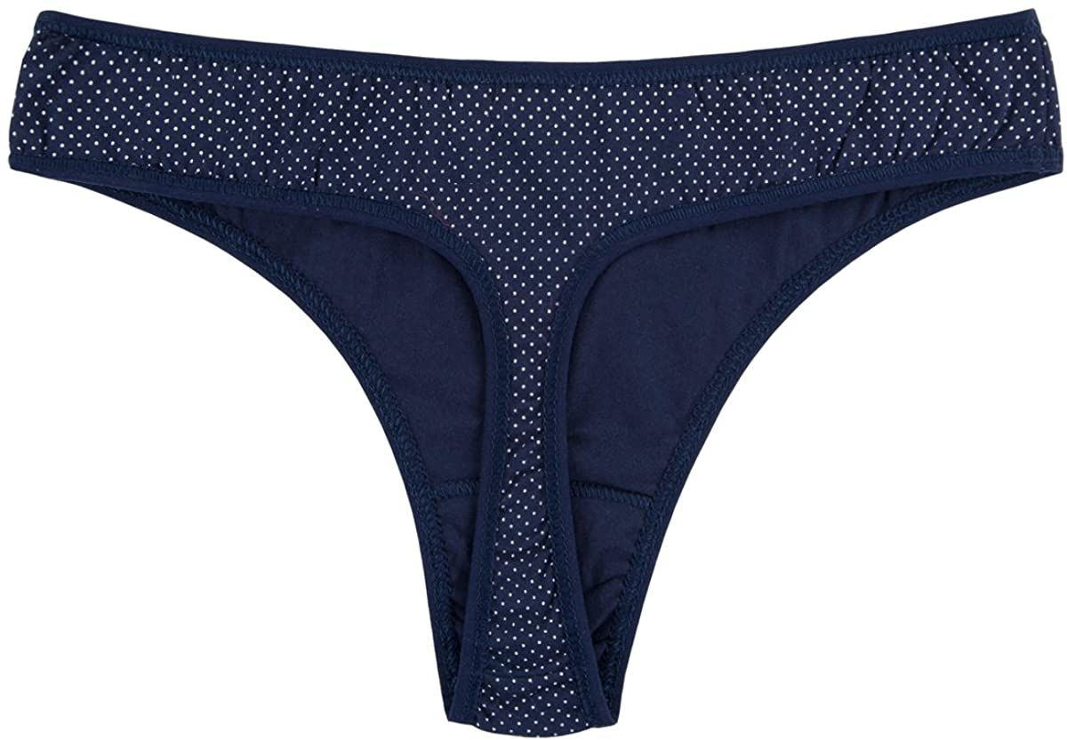 Knitlord 6 Pack Women'S Thongs Underwear Cotton Breathable Panties Hipster Bikini Apparel & Accessories > Clothing > Underwear & Socks > Underwear KNITLORD   