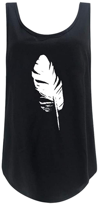 OMSJ Women Shirts Sleeveless Summer Tunic Loose Fit Tank Tops Apparel & Accessories > Clothing > Activewear Kylie Max   