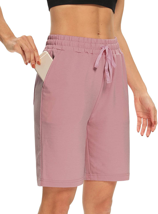 DIBAOLONG Womens Yoga Shorts Loose Comfy Drawstring Lounge Bermuda Shorts with 3 Pockets Apparel & Accessories > Clothing > Shorts Kylie Max   