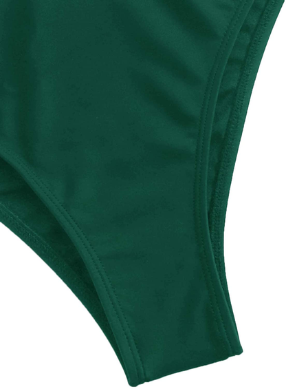 Sweatyrocks Women'S Sexy Basic Criss Cross Tie Knot Front Deep V Open Back One Piece Swimwear Apparel & Accessories > Clothing > Swimwear Kylie Max   