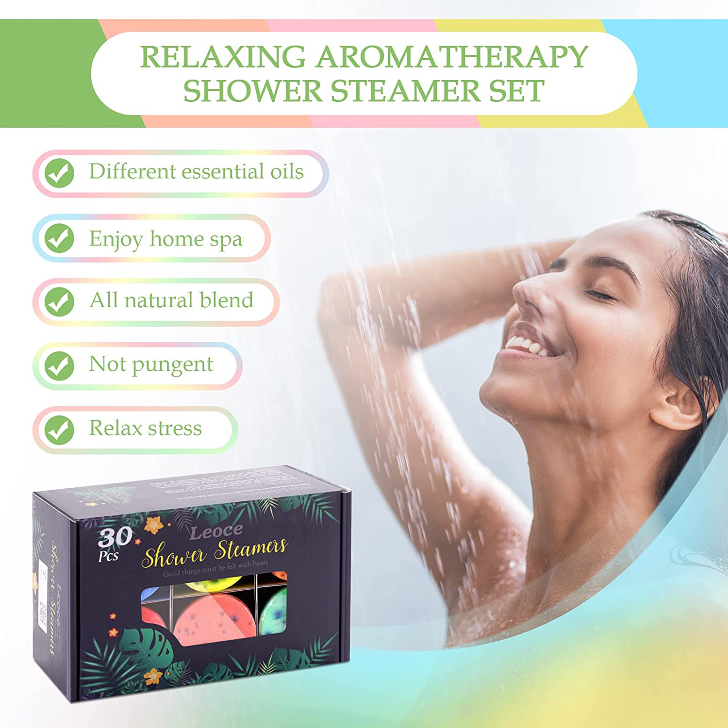 Shower Steamers, 30PCS Natural Aromatherapy Shower Steamers, Vaporizing Steam Spa Experience, Shower Bombs with Essential Oils for Relaxation, Enjoy Spa at Home - Family Pack, Gift for Men and Women Arts & Entertainment > Party & Celebration > Gift Giving leoce   