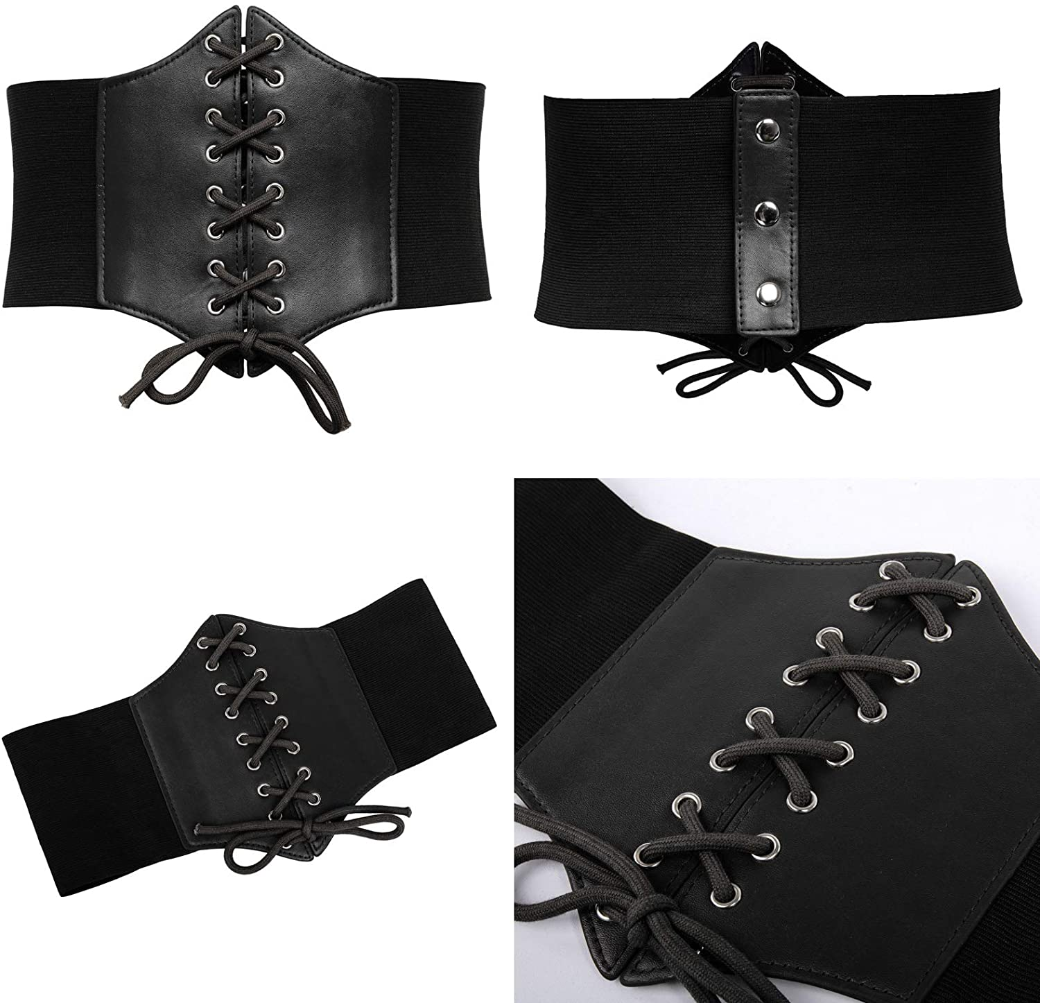GRACE KARIN Lace-Up Cinch Belt Tied Corset Elastic Waist Belt Apparel & Accessories > Clothing Accessories > Belts GRACE KARIN   