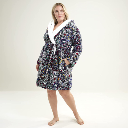 Vera Bradley Plush Fleece Robe, Stained Glass Medallion Apparel & Accessories > Clothing > Sleepwear & Loungewear > Robes Kylie Max   