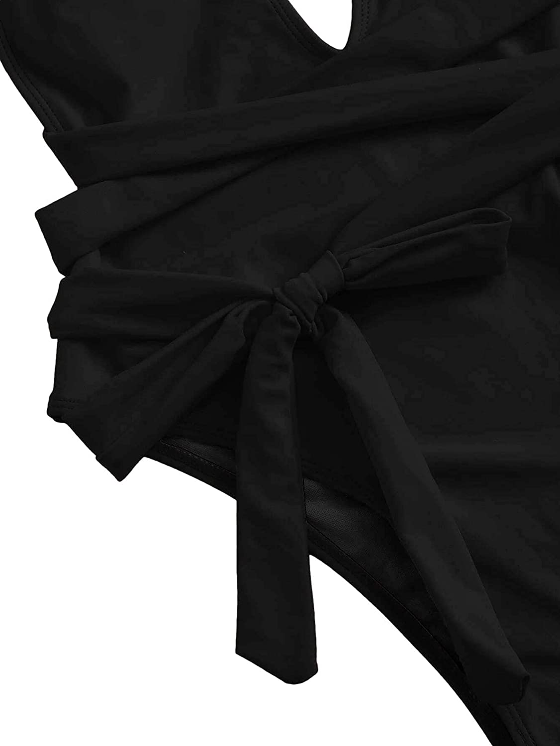 Lilosy Sexy Self Tie Criss Cross Plunge Backless High Cut Thong One Piece Swimsuit for Women Padded Bathing Suit Bikini Apparel & Accessories > Clothing > Swimwear Kylie Max   