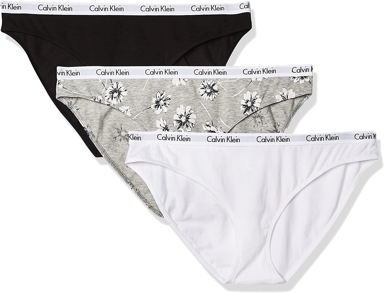 Calvin Klein Women'S Carousel Logo Cotton Bikini Panty Apparel & Accessories > Clothing > Underwear & Socks > Underwear Calvin Klein Black/White/Sc 3 Large