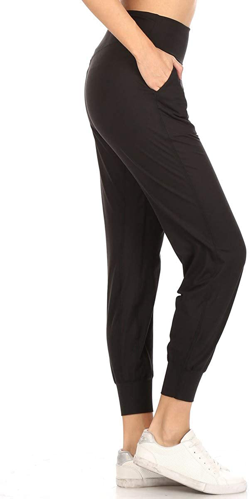 Leggings Depot Women'S Printed Solid Activewear Jogger Track Cuff Sweatpants Apparel & Accessories > Clothing > Activewear Kylie Max   