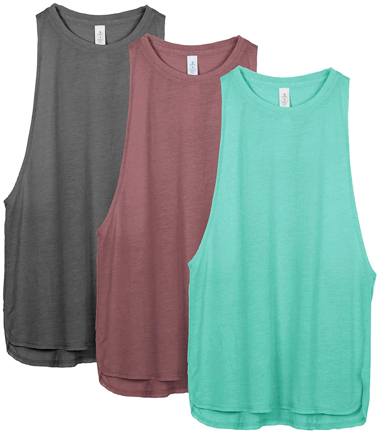 Icyzone Workout Tank Tops for Women - Running Muscle Tank Sport Exercise Gym Yoga Tops Athletic Shirts(Pack of 3) Apparel & Accessories > Clothing > Activewear Kylie Max   