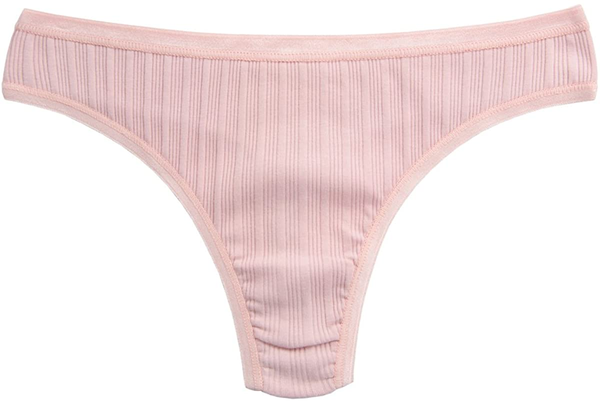 Knitlord 6 Pack Women'S Thongs Underwear Cotton Breathable Panties Hipster Bikini Apparel & Accessories > Clothing > Underwear & Socks > Underwear KNITLORD   