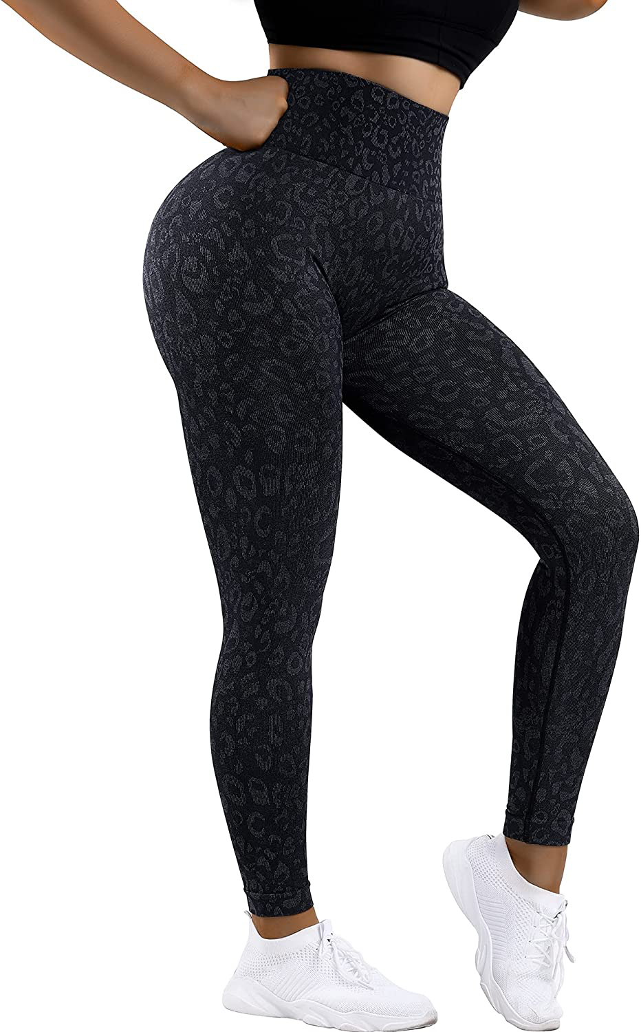 OMKAGI Women Scrunch Butt Lifting Leggings Seamless High Waisted Workout Yoga Pants Apparel & Accessories > Clothing > Activewear OMKAGI   