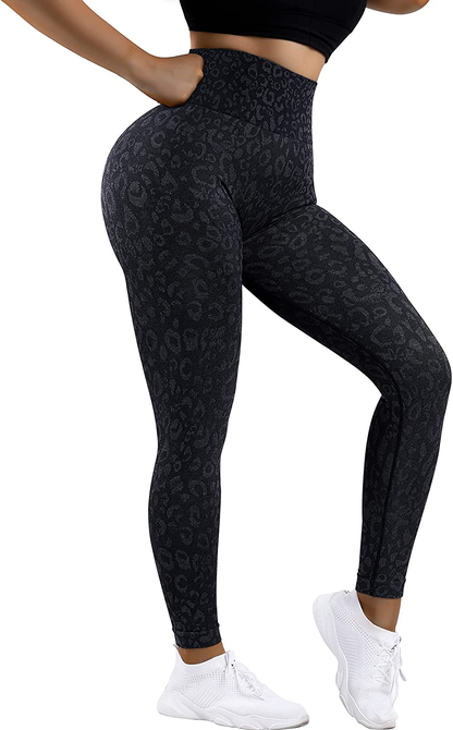 OMKAGI Women Scrunch Butt Lifting Leggings Seamless High Waisted Workout Yoga Pants Apparel & Accessories > Clothing > Activewear OMKAGI   
