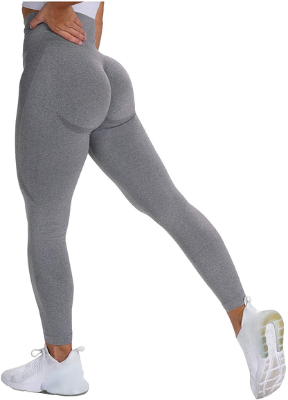 Burband Solid High Waisted Leggings for Women Regular Fit Soft Tummy Control Slimming Yoga Pants Workout Running Joggers Apparel & Accessories > Clothing > Underwear & Socks > Shapewear Burband Dark Gray Medium 