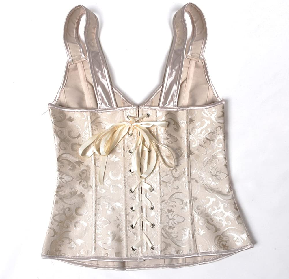Women Sexy Strap Lace up Corsets and Bustiers Top Overbust Shaper Apparel & Accessories > Clothing > Underwear & Socks > Lingerie Zhitunemi   