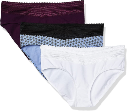 Warner'S Women'S Blissful Benefits No Muffin Top 3 Pack Hipster Panties Apparel & Accessories > Clothing > Underwear & Socks > Underwear Warner's   
