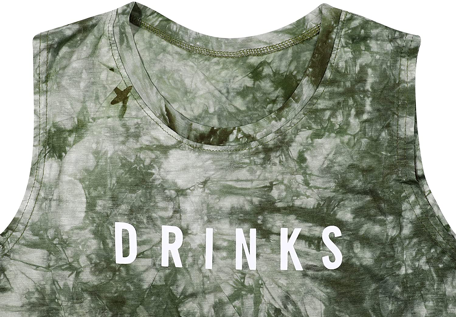 Drinks Well with Others Muscle Tank Tops Womens Funny Drinking Alcohol Sleeveless Letter Printed Graphic Tee Shirt Tops Apparel & Accessories > Clothing > Activewear Kylie Max   